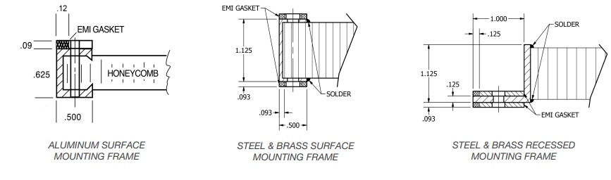 Honeycomb vent panel showing the perimeter flange and mounting points