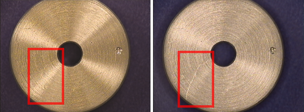 Polarizing the ring light output and the lens sparately can greatly reduce glace effect to reveral important surface detail