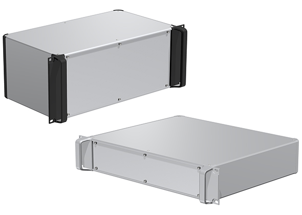 Examples of conductive rack-mount chassis enclosures